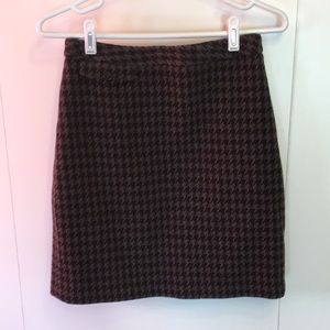 JCrew Wool Houndstooth Skirt